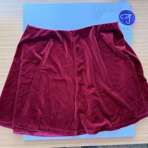 Red Velvet Skirt | Medium | Windsor